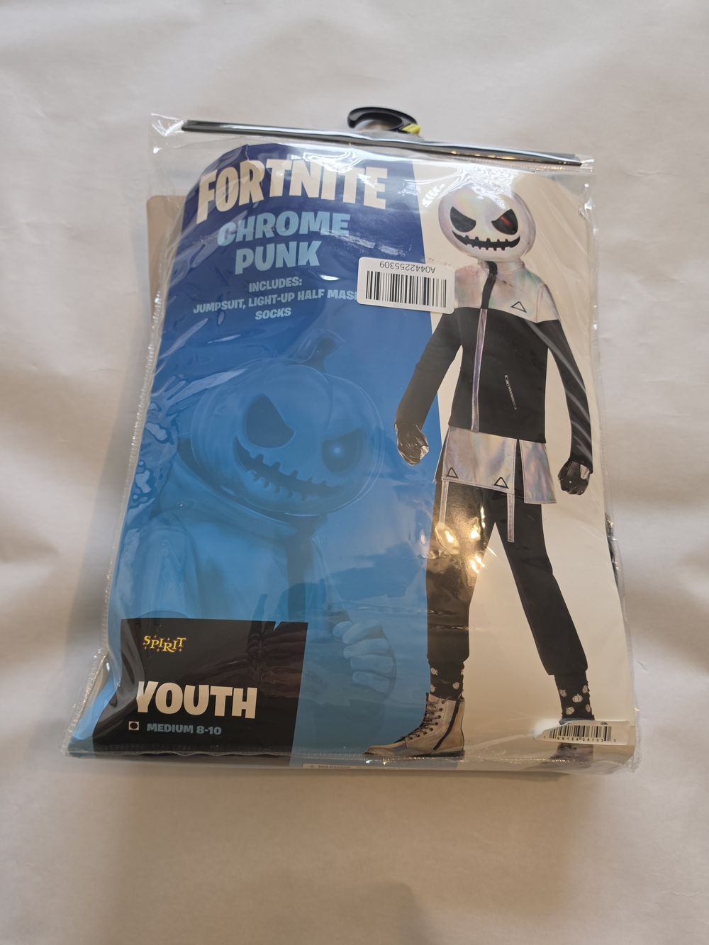 Fortnite Chrome Punk Youth Costume - Black & Iridescent